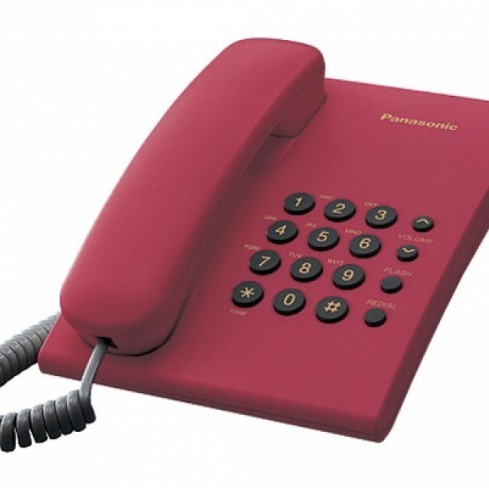 Telefon analogic KX-TS500FXR,rosu, (timbru verde 0.8 lei)