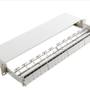 Patch Panel neechipat | Modular Sliding | Cat 5, 6, 6A, 7, 7A | Cupru | 24 | Snap-in | LANmark | Alb