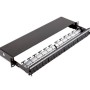 Patch Panel neechipat | Modular Sliding | Cat 5, 6, 6A, 7, 7A | Cupru | 24 | Snap-in | LANmark | Negru