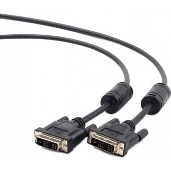 CABLU video GEMBIRD, DVI-D SL (T) la DVI-D SL (T), 1.8m, negru, 