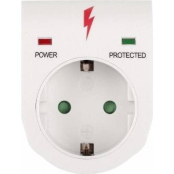 Dispozitiv de protectie personala la supratensiune 16A/250V; 4,5KA | Numar iesiri 1 | Schuko | Alb, 