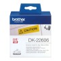 Banda laminata Original Brother Black on White, DK22606, pentru P-TOUCH QL-1100|QL-800|QL-810|QL-1050|QL-1060|QL-500|QL-560|QL-570|QL-580|QL-650|QL-700, 62x15mm, 24m, incl.TV 0 RON, 