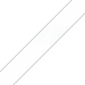Banda laminata Original Brother White on Clear, TC195, pentru E105|E110|H100|H101|H105|H110|H111|P300|128|200|1000|1010|1090|1100|1120|1130|1160|1170|1180|1190|1200|1230|1280|1290|6100|7100|ST1150, 9mm, incl.TV 0 RON, 