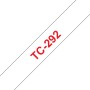 Banda laminata Original Brother Red on White, TC292, pentru E105|E110|H100|H101|H105|H110|H111|P300|128|200|1000|1010|1090|1100|1120|1130|1160|1170|1180|1190|1200|1230|1280|1290|6100|7100|ST1150, 9mm, incl.TV 0 RON, 