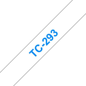 Banda laminata Original Brother Blue on White, TC293, pentru E105|E110|H100|H101|H105|H110|H111|P300|128|200|1000|1010|1090|1100|1120|1130|1160|1170|1180|1190|1200|1230|1280|1290|6100|7100|ST1150, 9mm, incl.TV 0 RON, 
