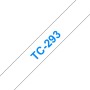 Banda laminata Original Brother Blue on White, TC293, pentru E105|E110|H100|H101|H105|H110|H111|P300|128|200|1000|1010|1090|1100|1120|1130|1160|1170|1180|1190|1200|1230|1280|1290|6100|7100|ST1150, 9mm, incl.TV 0 RON, 