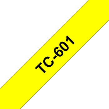 Banda laminata Original Brother Black on Yellow, TC601, pentru E105|E110|H100|H101|H105|H110|H111|P300|128|200|1000|1010|1090|1100|1120|1130|1160|1170|1180|1190|1200|1230|1280|1290|6100|7100|ST1150, 12mm, incl.TV 0 RON, 