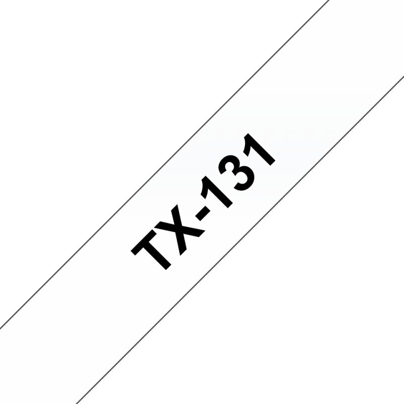 Banda laminata Original Brother Black on Clear, TX131, pentru E105|E110|H100|H101|H105|H110|H111|P300|128|200|1000|1010|1090|1100|1120|1130|1160|1170|1180|1190|1200|1230|1280|1290|6100|7100|ST1150, 12mm, incl.TV 0 RON, 