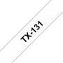 Banda laminata Original Brother Black on Clear, TX131, pentru E105|E110|H100|H101|H105|H110|H111|P300|128|200|1000|1010|1090|1100|1120|1130|1160|1170|1180|1190|1200|1230|1280|1290|6100|7100|ST1150, 12mm, incl.TV 0 RON, 