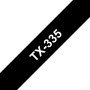 Banda laminata Original Brother White on Clear, TX335, pentru E105|E110|H100|H101|H105|H110|H111|P300|128|200|1000|1010|1090|1100|1120|1130|1160|1170|1180|1190|1200|1230|1280|1290|6100|7100|ST1150, 12mm, incl.TV 0 RON, 