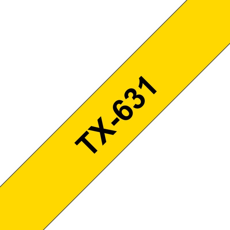 Banda laminata Original Brother Black on Yellow, TX631, pentru P-TOUCH QL-1100|QL-800|QL-810|QL-1050|QL-1060|QL-500|QL-560|QL-570|QL-580|QL-650|QL-700, 62x30mm, 48m, incl.TV 0 RON, 