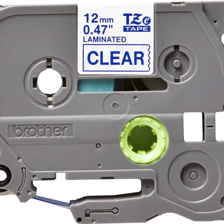 Banda laminata Original Brother Blue on Clear, TZE133, pentru E105|E110|H100|H101|H105|H110|H111|P300|128|200|1000|1010|1090|1100|1120|1130|1160|1170|1180|1190|1200|1230|1280|1290|6100|7100|ST1150, 12mm, incl.TV 0 RON, 