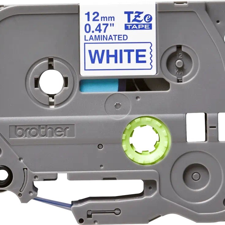 Banda laminata Original Brother Blue on White, TZE233, pentru E105|E110|H100|H101|H105|H110|H111|P300|128|200|1000|1010|1090|1100|1120|1130|1160|1170|1180|1190|1200|1230|1280|1290|6100|7100|ST1150, 12mm, incl.TV 0 RON, 
