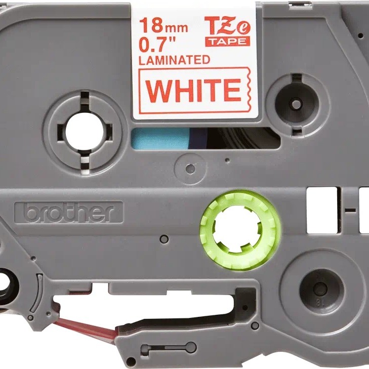 Banda laminata Original Brother Red on White, TZE242, pentru D400|D450|E300|H300|18R|300|310|320|340|1300|1700|1750|1760|1800|1810|1830|1880|1890|1900|1910|1950|1960|2030|2040|2100|2110|ST5, 18mm, incl.TV 0 RON, 