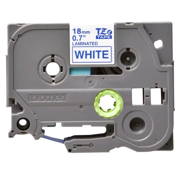 Banda laminata Original Brother Blue on White, TZE243, pentru D400|D450|E300|H300|18R|300|310|320|340|1300|1700|1750|1760|1800|1810|1830|1880|1890|1900|1910|1950|1960|2030|2040|2100|2110|ST5, 18mm, incl.TV 0 RON, 
