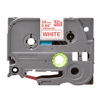 Banda laminata Original Brother Red on White, TZE252, pentru D600|E500|E550|H500|P700|P710|P750|330|350|520|540|580|1400|1500|1600|1650|2200|2210|2300|2310|2400|2410|2430|2500|2600|2610|2700|2710|2730|2730|7500|7600, 24mm, incl.TV 0 RON, 