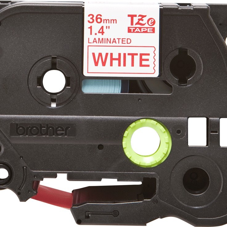 Banda laminata Original Brother Red on White, TZE262, pentru 530|550|3600|9200|9400|9500|9600|9700|9800|D800|E800|P900|P910|P950, 36mm, incl.TV 0 RON, 
