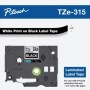 Banda laminata Original Brother White on Black, TZE315, pentru E105|E110|H100|H101|H105|H110|H111|P300|128|200|1000|1010|1090|1100|1120|1130|1160|1170|1180|1190|1200|1230|1280|1290|6100|7100|ST1150, 6mm, incl.TV 0 RON, 