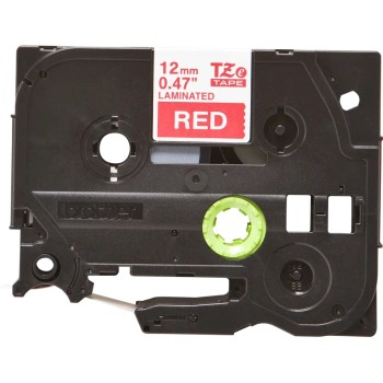 Banda laminata Original Brother White on Red, TZE435, pentru E105|E110|H100|H101|H105|H110|H111|P300|128|200|1000|1010|1090|1100|1120|1130|1160|1170|1180|1190|1200|1230|1280|1290|6100|7100|ST1150, 12mm, incl.TV 0 RON, 