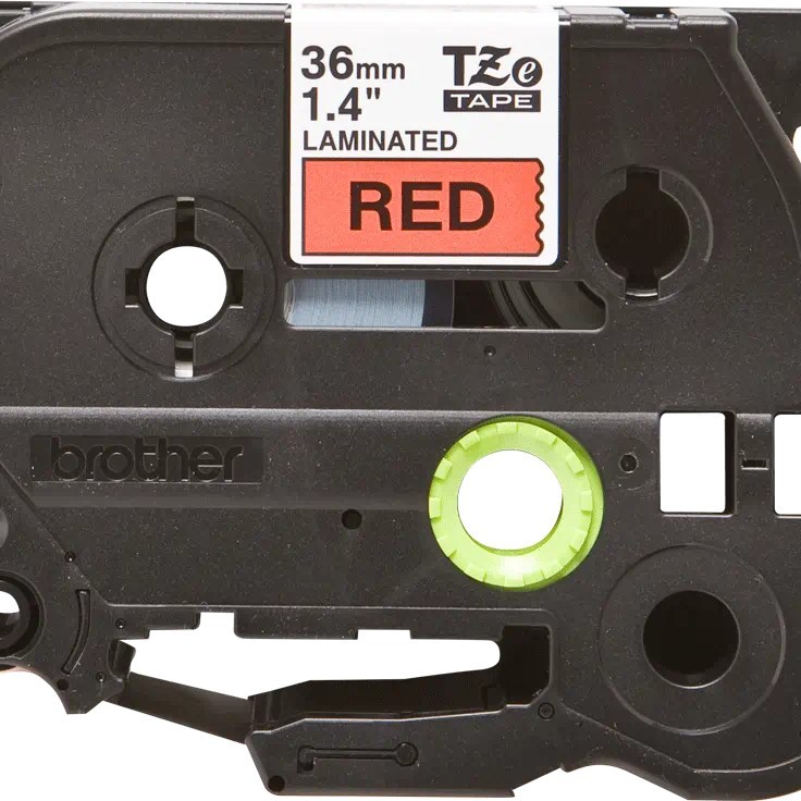 Banda laminata Original Brother Black on Red, TZE461, pentru 530|550|3600|9200|9400|9500|9600|9700|9800|D800|E800|P900|P910|P950, 36mm, incl.TV 0 RON, 