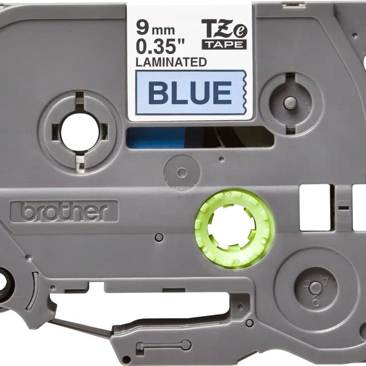 Banda laminata Original Brother Black on Blue, TZE521, pentru E105|E110|H100|H101|H105|H110|H111|P300|128|200|1000|1010|1090|1100|1120|1130|1160|1170|1180|1190|1200|1230|1280|1290|6100|7100|ST1150, 9mm, incl.TV 0 RON, 