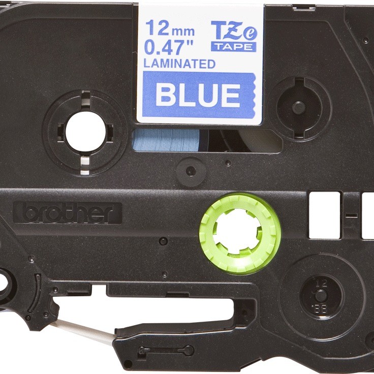 Banda laminata Original Brother White on Blue, TZE535, pentru E105|E110|H100|H101|H105|H110|H111|P300|128|200|1000|1010|1090|1100|1120|1130|1160|1170|1180|1190|1200|1230|1280|1290|6100|7100|ST1150, 12mm, incl.TV 0 RON, 