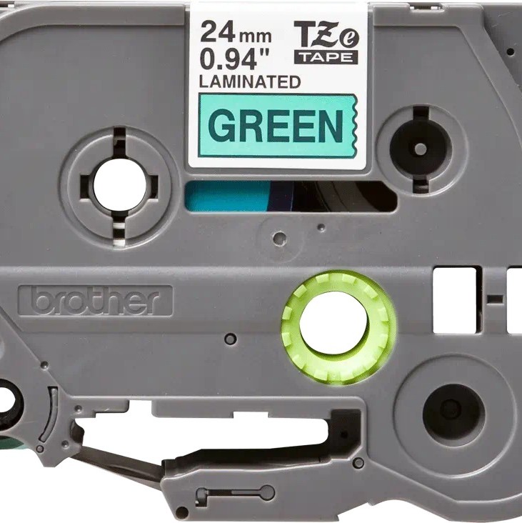 Banda laminata Original Brother Black on Green, TZE751, pentru D600|E500|E550|H500|P700|P710|P750|330|350|520|540|580|1400|1500|1600|1650|2200|2210|2300|2310|2400|2410|2430|2500|2600|2610|2700|2710|2730|2730|7500|7600, 24mm, incl.TV 0 RON, 
