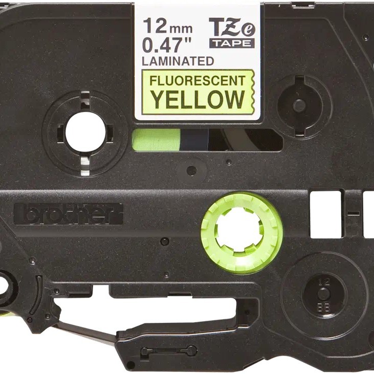 Banda laminata Original Brother Black on Yellow fl., TZEC31, pentru E105|E110|H100|H101|H105|H110|H111|P300|128|200|1000|1010|1090|1100|1120|1130|1160|1170|1180|1190|1200|1230|1280|1290|6100|7100|ST1150, 12mm, incl.TV 0 RON, 