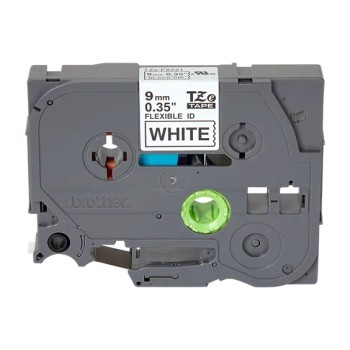 Banda laminata Original Brother Black on White, TZEFX221, pentru E105|E110|H100|H101|H105|H110|H111|P300|128|200|1000|1010|1090|1100|1120|1130|1160|1170|1180|1190|1200|1230|1280|1290|6100|7100|ST1150, 9mm, incl.TV 0 RON, 