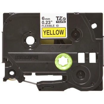 Banda laminata Original Brother Black on Yellow, TZEFX611, pentru E105|E110|H100|H101|H105|H110|H111|P300|128|200|1000|1010|1090|1100|1120|1130|1160|1170|1180|1190|1200|1230|1280|1290|6100|7100|ST1150, 6mm, incl.TV 0 RON, 