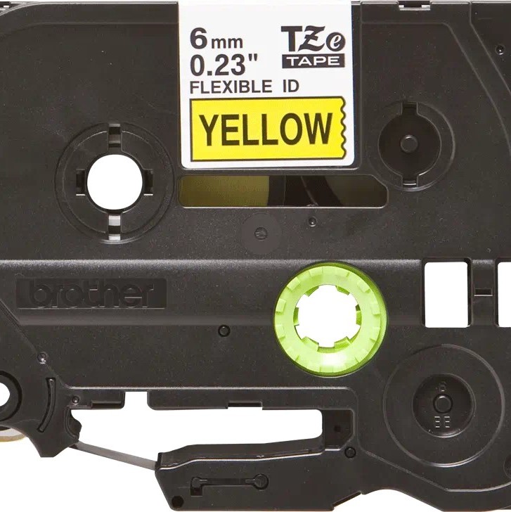 Banda laminata Original Brother Black on Yellow, TZEFX611, pentru E105|E110|H100|H101|H105|H110|H111|P300|128|200|1000|1010|1090|1100|1120|1130|1160|1170|1180|1190|1200|1230|1280|1290|6100|7100|ST1150, 6mm, incl.TV 0 RON, 