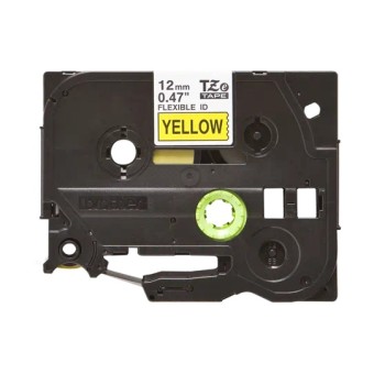 Banda laminata Original Brother Black on Yellow, TZEFX631, pentru E105|E110|H100|H101|H105|H110|H111|P300|128|200|1000|1010|1090|1100|1120|1130|1160|1170|1180|1190|1200|1230|1280|1290|6100|7100|ST1150, 12mm, incl.TV 0 RON, 
