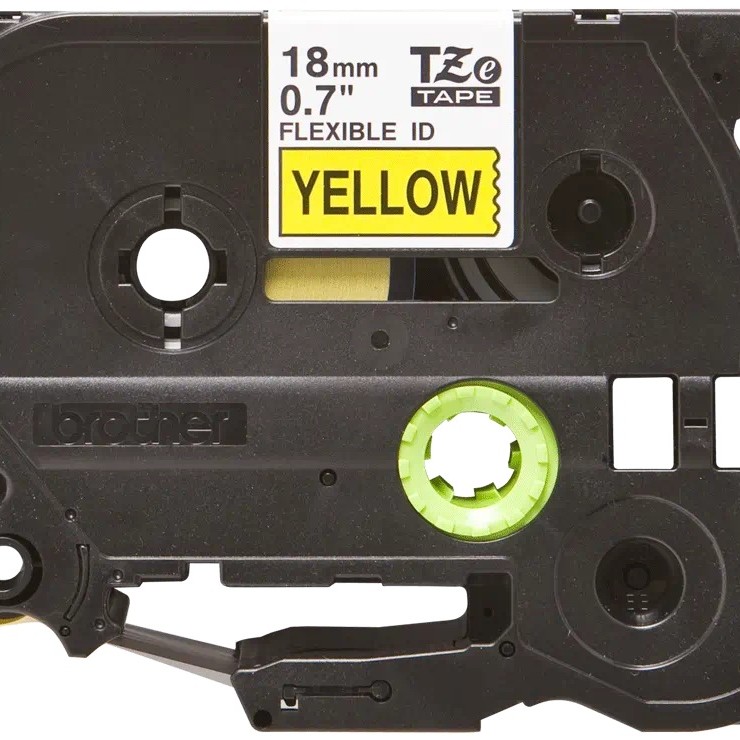 Banda laminata Original Brother Black on Yellow, TZEFX641, pentru D400|D450|E300|H300|18R|300|310|320|340|1300|1700|1750|1760|1800|1810|1830|1880|1890|1900|1910|1950|1960|2030|2040|2100|2110|ST5, 18mm, incl.TV 0 RON, 