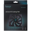 VENTILATOR SPACER PC 140x140x25 mm, Hydraulic Bearing, 67.6CFM, conector 3-pin, no LED,  black 