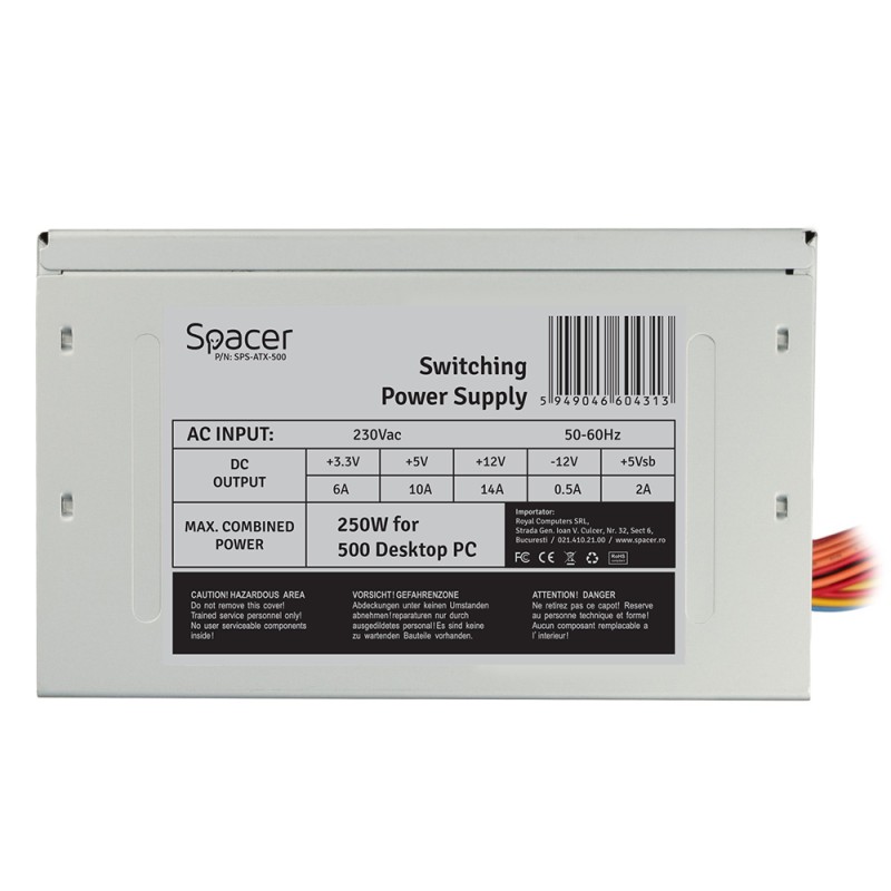SURSA SPACER 500, 250W for 500 Desktop PC, 