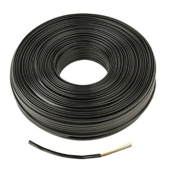 ROLA CABLU telefonic GEMBIRD, 100m, Litat, 4 fire, flat, black, 