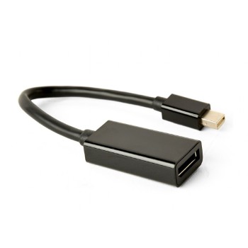 ADAPTOR video GEMBIRD, Mini-DisplayPort (T) la DisplayPort (M), rezolutie maxima 4K (3840 x 2160) la 30Hz, black, 