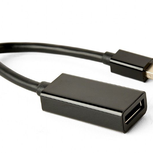 ADAPTOR video GEMBIRD, Mini-DisplayPort (T) la DisplayPort (M), rezolutie maxima 4K (3840 x 2160) la 30Hz, black, 