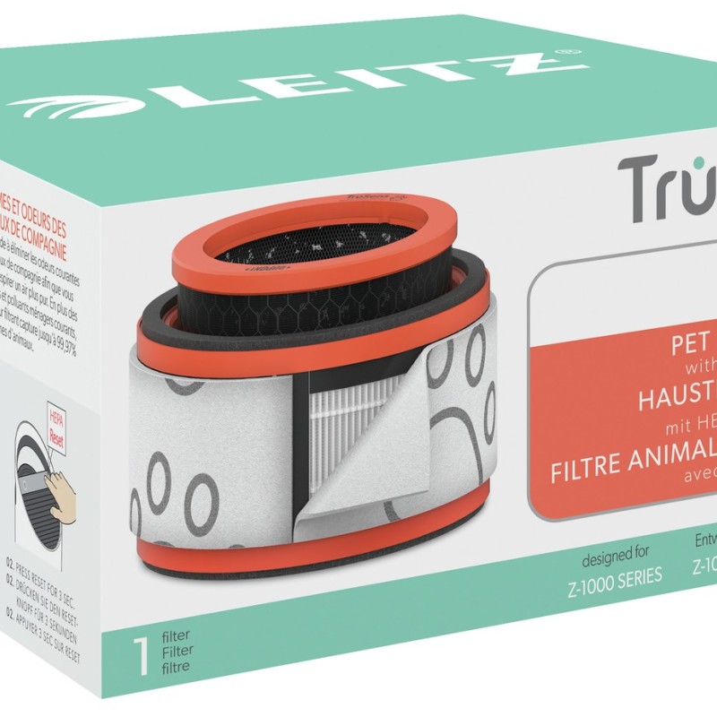REZERVA filtru HEPA, 3 in 1, impotriva mirosului si parului de animale, pentru purificator LEITZ TruSens Z-1000, 