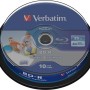 BD-R VERBATIM  25GB, viteza 6x, 10 buc, Single Layer, spindle, printabil, 