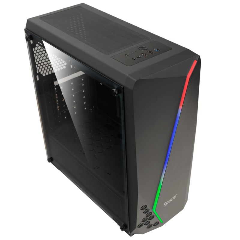 CARCASA  SPACER - gaming, Middle Tower, ATX, 
