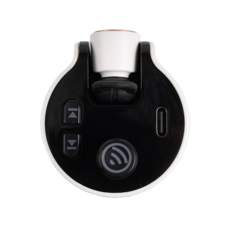 MODULATOR AUTO FM SPACER cu casca Bluetooth 5.0, 1xUSB QC3.0 + Type-C; 1xUSB max. 5V/3.1A, earphone 30mAh, 12V-24V, max. 10-15m, mic max. 0-2m, format MP3/WMA, 206 canale 87.5-108Mhz, USB disk, white, 