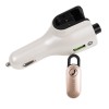 MODULATOR AUTO FM SPACER cu casca Bluetooth 5.0, 1xUSB QC3.0 + Type-C; 1xUSB max. 5V/3.1A, earphone 30mAh, 12V-24V, max. 10-15m, mic max. 0-2m, format MP3/WMA, 206 canale 87.5-108Mhz, USB disk, white, 