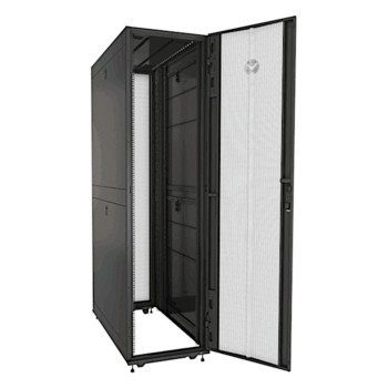 Rack 42U 1998mm Hx800mm Wx 115mm D with 77% Perforated Locking Front Door,77% Perforated Split Locking Rear Doors,pair 19