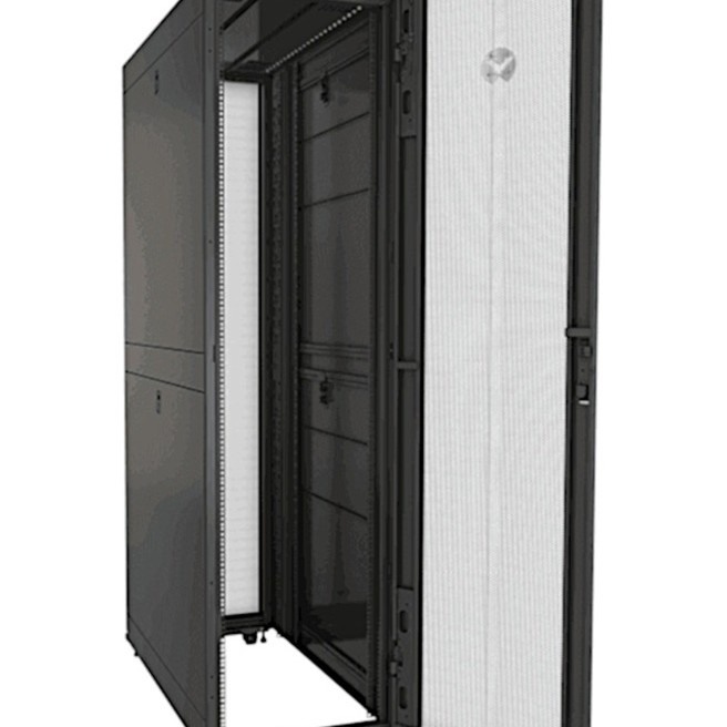 Rack 42U 1998mm Hx800mm Wx 115mm D with 77% Perforated Locking Front Door,77% Perforated Split Locking Rear Doors,pair 19