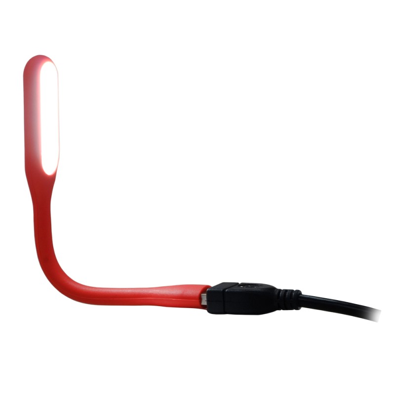 LAMPA LED USB pentru notebook, SPACER, red, 