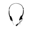 CASTI  Spacer, cu fir, standard, utilizare multimedia, call center, microfon pe brat, conectare prin Jack 3.5 mm x 2, negru, 