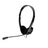 CASTI  Spacer, cu fir, standard, utilizare multimedia, call center, microfon pe brat, conectare prin Jack 3.5 mm x 2, negru, 