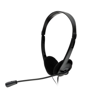 CASTI  Spacer, cu fir, standard, utilizare multimedia, call center, microfon pe brat, conectare prin Jack 3.5 mm x 2, negru, 