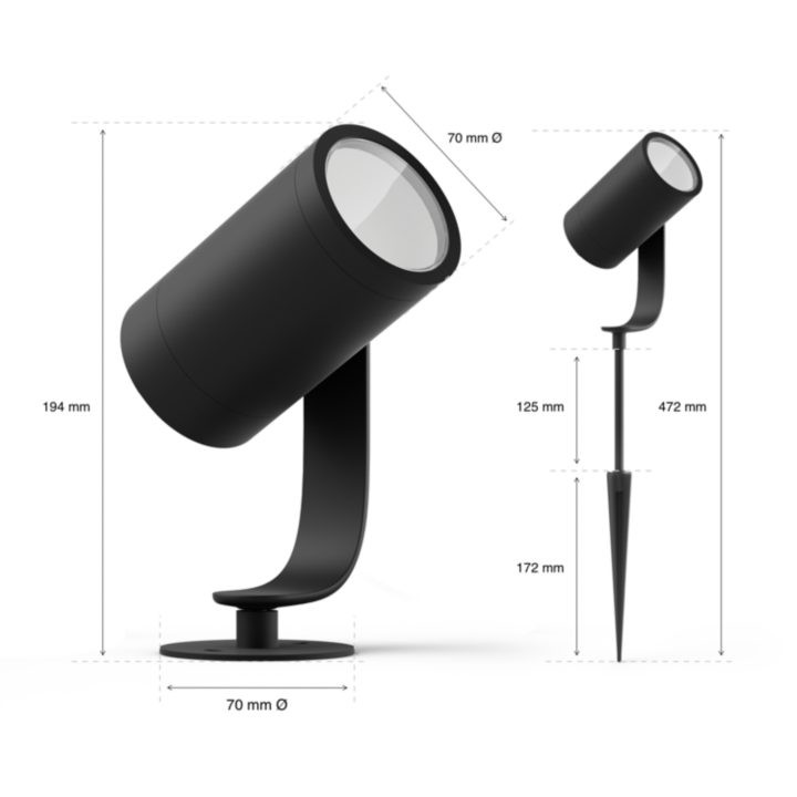 SET 3X SPOT LED PHILIPS HUE EXT. LILY 